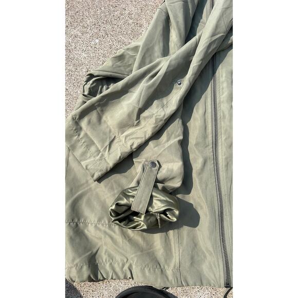 Staccato Olive Utility Parka Jacket Medium Hooded Roll-Up Sleeve Gorpcore Safari - Picture 6 of 9